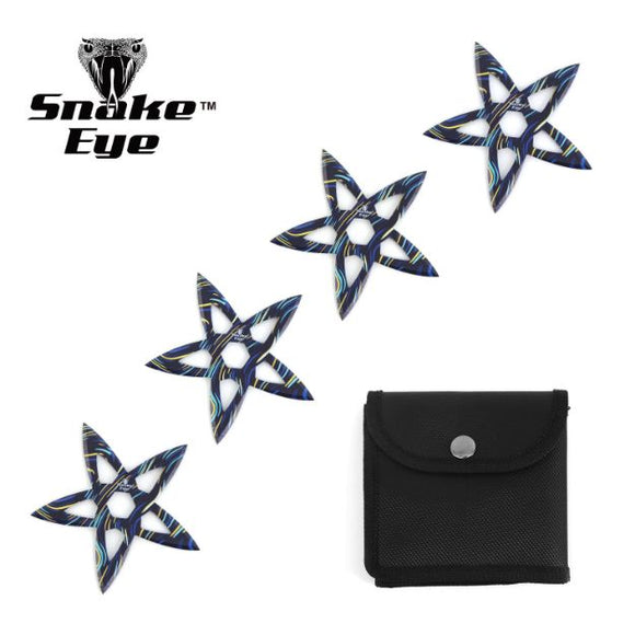 Snake Eye 4 Piece Throwing Star Set SKU SE-1737-4Set