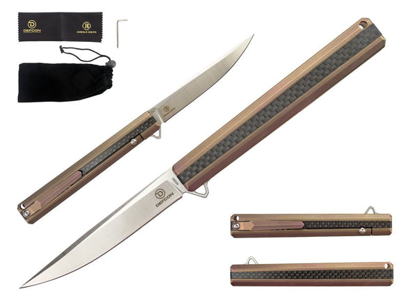 Defcon Jungle Series Titanium Handle M390 Folding Knife SKU TF9389-1