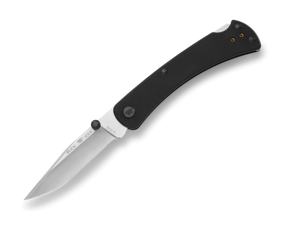 Buck 110 Slim Pro TRX Lockback Knife Black G-10 SKU 0110BKS3-B