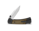 Buck 112 Ranger Sport Lockback Knife S30V Stainless Steel Blade/Black Alum. with OD Green Micarta Inlays SKU 0112GRS5-B