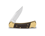 Buck 112 Folding Ranger Lock Back Knife w/Leather Sheath 420HC Stainless-Steel Blade/Ebony Handle with Brass Bolsters SKU 0112BRS-B