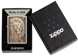 Zippo Lion Emblem Street Chrome Windproof Lighter