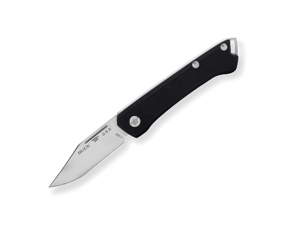 Buck 250 Saunter Clip Point Slip Joint Knife Black Micarta SKU 0250BKS1-B