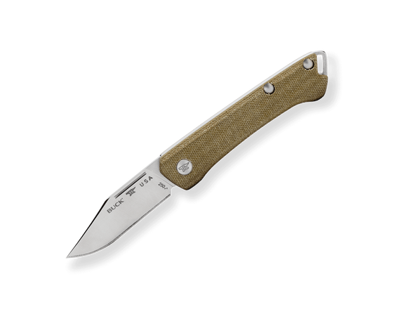 Buck 250 Saunter Clip Point Slip Joint Knife Green Micarta SKU 0250GRS1-B