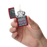 Zippo America250 Stars and Stripes Candy Apple Red Lighter