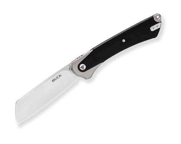 Buck 263 Hiline XL Frame Lock Knife D2 Tool Steel Blade/Black Micarta/Gray Alum. Handle SKU 0263GYS1-B