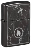 Zippo Marble Flame High Polish Black Windproof Lighter