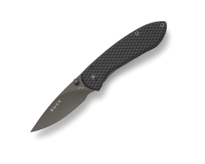 Buck 327 Nobleman Frame Lock Knife Faux Carbon Fiber SKU 0327CFS-B