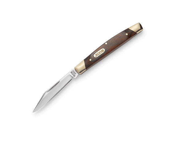 Buck 379 Solo Knife 420J2 SS Blade/Wood Handle SKU 0379BRS-B