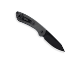 Buck 743 Mini Sovereign Button Lock Knife Faux Carbon Fiber SKU 0743CFS-B