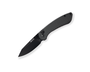 Buck 743 Mini Sovereign Button Lock Knife Faux Carbon Fiber SKU 0743CFS-B