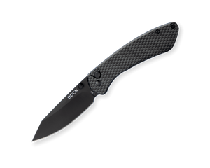 Buck 744 Sovereign Button Lock Knife Carbon Fiber Graphic SKU 0744CFS-B