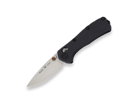 Buck 790 Mini Range Elite Crossbar Lock Knife CPM MagnaCut Steel Blade/Black Aluminum Handle SKU 0790BKS-B