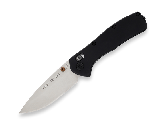 Buck 791 Range Elite Crossbar Lock Knife Drop Point CPM-MagnaCut Steel Blade/Black Aluminum Handle SKU 0791BKS-B