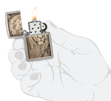 Zippo Lion Emblem Street Chrome Windproof Lighter