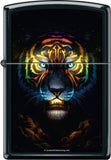 Color soul Tiger by: JoJoe Black Matte Zippo Lighter