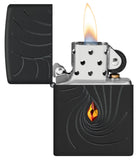 Zippo Crystal Waves Armor® Black Matte Windproof Lighter