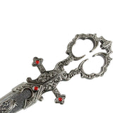 Renaissance Scissors Dagger 10.5" Dark Silver Handle w/Sheath SKU 6932