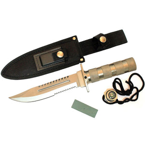 10.5" Stainless Steel Blade Survival Knife w/Sheath SKU 5815