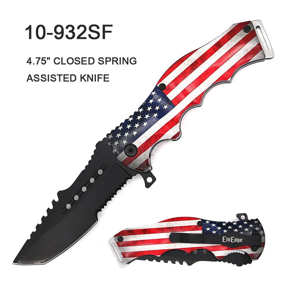 ElitEdge Spring Assisted Folding Knife SKU 10-932SF
