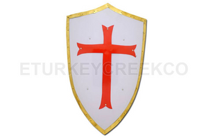Medieval Warrior Knight Crusader Red Cross Shield SKU SH-016