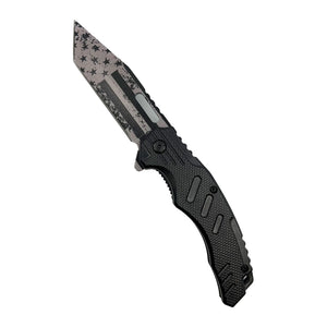 Elite Edge American Flag Tanto Blade with ABS Handle SKU 10A60TBK