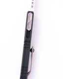 Microtech Ultratech Gen III OTF Knife ZBP Hellhound Stonewash M390Mk Steel Blade/Black Aluminum Handle SKU 1119-10S