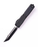Microtech Ultratech Gen III OTF Knife ZBP Hellhound Signature Series Two-Tone M390MK Steel Blade/Black Aluminum Handle SKU 1119-1TS