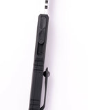 Microtech Ultratech Gen III OTF Knife ZBP Hellhound Signature Series Two-Tone M390MK Steel Blade/Black Aluminum Handle SKU 1119-1TS