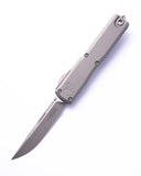 Microtech Ultratech Gen III ZBP OTF Knife Apocalyptic M390MK Stainless-Steel Blade/Natural Clear Alum. Handle SKU 1121-10APNC