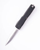 Microtech Ultratech Gen IV OTF Knife Stonewash Double Edge M390MK Steel Blade/Black Aluminum Handle SKU 11224-10