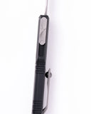 Microtech Ultratech Gen IV OTF Knife Stonewash Double Edge M390MK Steel Blade/Black Aluminum Handle SKU 11224-10