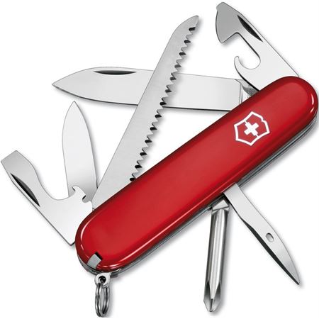 Victorinox Swiss Army Multi Tool Hiker Pocketknife Red SKU VN14613033X1