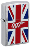Zippo James Bond Union Jack Brushed Chrome Windproof Lighter