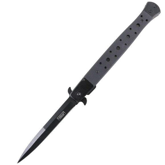 Defender-Xtreme Assisted Thin Blade Knives All Black SKU 13090
