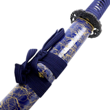 Defender-Xtreme 41" Handmade Samurai Sword Blue/Gold SKU 13480