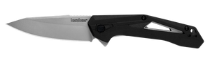 Kershaw Airlock Assist Open Knife Bead Blast 4Cr14 SS Blade/Black Nylon Handle SKU 1385/KS1385