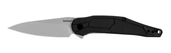 Kershaw Lightyear Liner Lock Assist Open Knife Bead Blast 4Cr14 Stainless Blade/Black Nylon Handle SKU 1395/KS1395