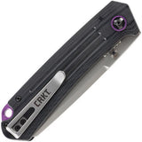 Columbia River Montosa Liner Lock Knife Black G-10 SKU CRKT 7115