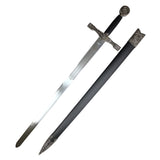 King Arthur's Sword w/Scabbard 33.5" Overall Stainless-Steel/Black Handle SKU 14053
