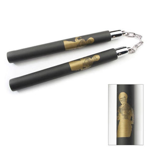 12" Overall Bruce Lee Foam Nunchaku Black SKU: NC-1BK