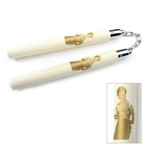 12" Overall Bruce Lee Foam Nunchaku White SKU: NC-1WT