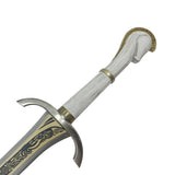 Medieval European Style Sword w/Scabbard 35" Overall Stainless-Steel Blade/White & Gold Handle SKU 14404