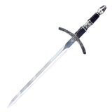 Defender Medieval Style Sword w/Leather Sheath 22" Overall Stainless-Steel Blade/Black Handle SKU 14407