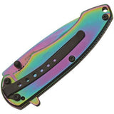 Rainbow Folding Knife SKU 300523-RB