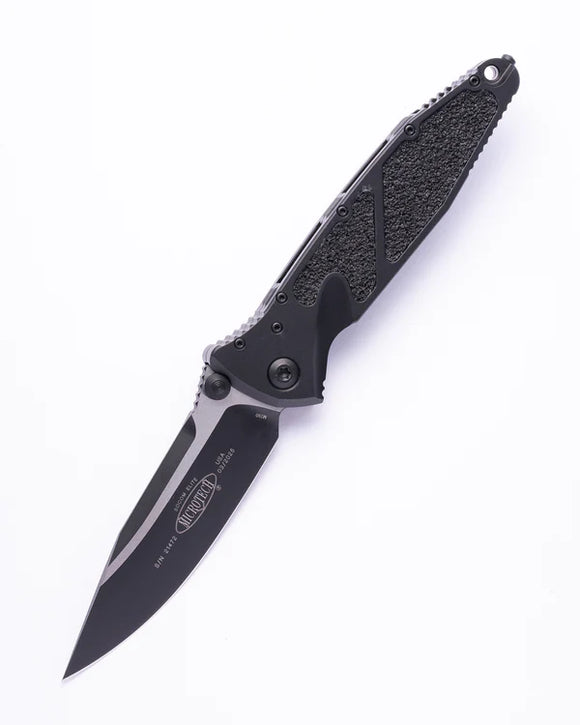 Microtech Socom Elite Manual Folding Knife Black Clip Point Premium Steel Blade/Black Aluminum Handle SKU 160-1T