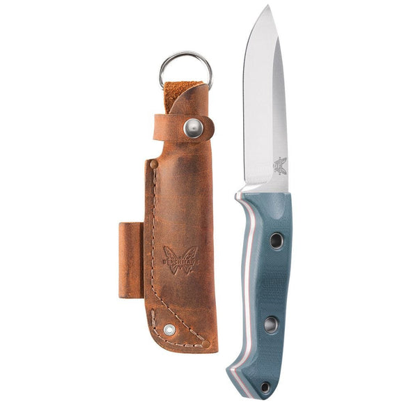 Benchmade Bushcrafter S30V Satin Blade Drop-Point Fixed Blade Knife SKU 162