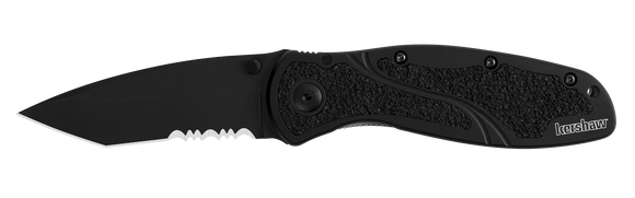 Kershaw Blur Assisted Opening Knife Tanto/Serrated SKU 1670TBLKST