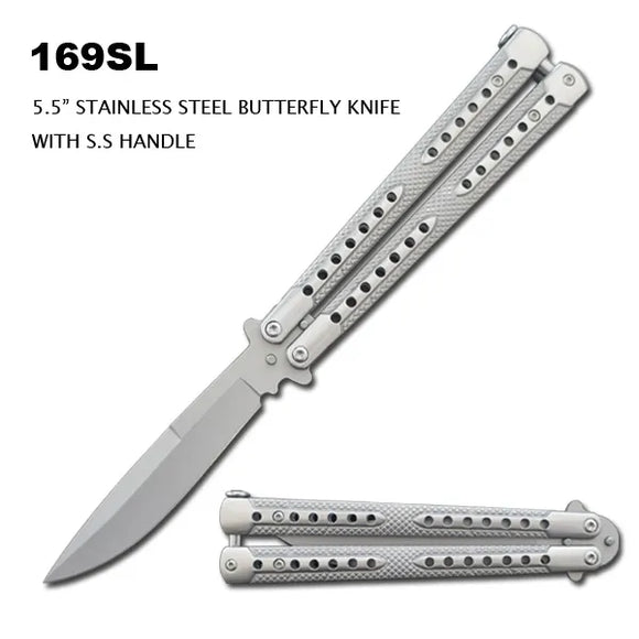 Butterfly Knife Stainless Steel Blade & Handle 9.25