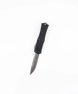 Microtech Hera II Mini OTF Knife Apocalyptic Drop point M390MK Steel Blade/Black Aluminum Handle SKU 1703M-10AP